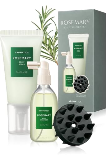 AROMATICA Rosemary Scalp Care Gift Set with Dual Brush