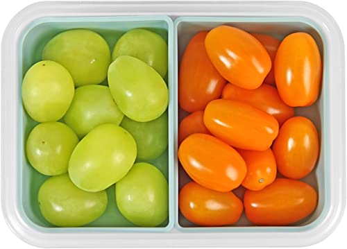 carrotez 2 Compartment Food Container, Green - 2 Cup (480ml) - color: Green, size: 2 Compartment (2 Cup)