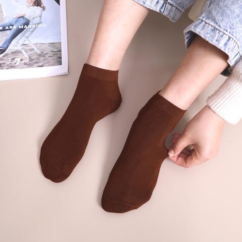 SERISIMPLE Women Viscose Bamboo Ankle Socks Low Cut Thin Sock Lightweight Pastal Color Soft Sock 5 Pairs - color: Assorted7, size: Small