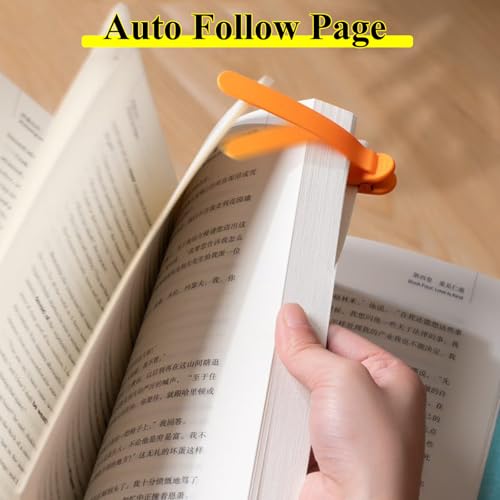 3pcs Silicone Automatic Bookmark, Unique Book Mark for Reading Book Lovers Women Men Kids Teachers, Bookmarks Page Holder Markers Clip Book Marks Reading Accessories Gifts - color: 1 Orange + 1 Pink + 1 Green