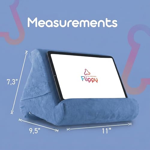 Flippy Original Tablet Pillow Stand & iPad Holder, Gift for Book Lovers & Readers, Multi-Angle Stand with Storage for Lap, Desk & Bed, Compatible with Kindle, Fire, iPad & Samsung, BlueHue 4.0 - color: BlueHue 4.0