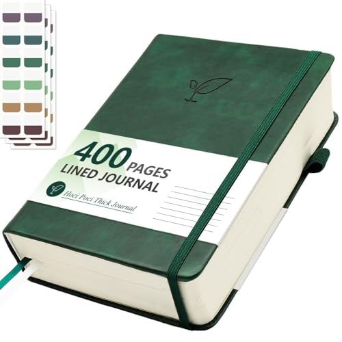 Hoci Poci 400 Pages Lined Journal Notebook, 5.8" x 8.4", Green - color: Green, size: Lined-400 Pages (5.7"×8.3")