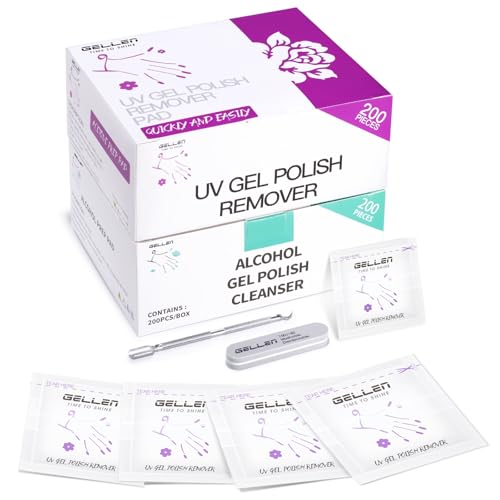 GELLEN Nail Cleanser Pads and Polish Remover Pads 400 Pack with Tools - size: 402PCS (Remover Pads Included)