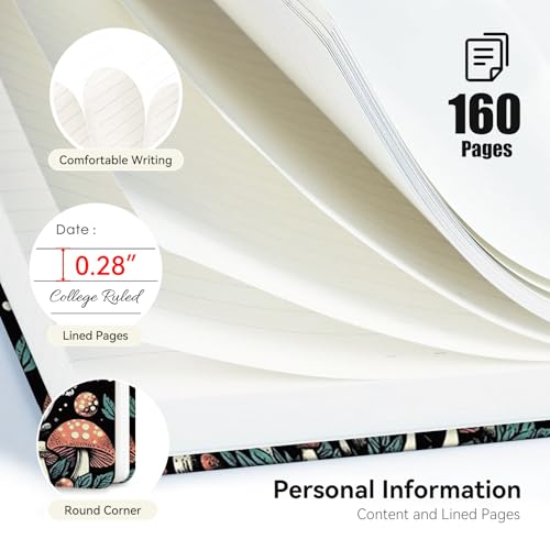 Lined Spiral Journal Notebook for Work A5, 160 Pages, Skull Head - color: Skull Head