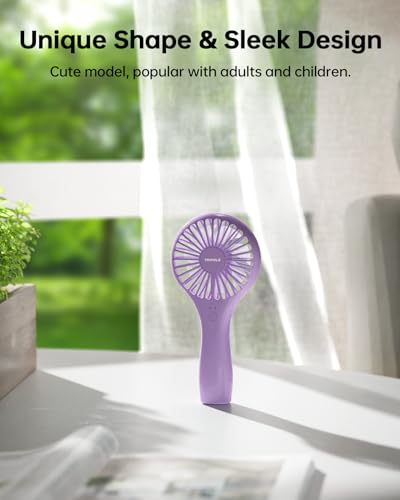TriPole Portable Mini Handheld Fan, Rechargeable Small Eyelash Fan, Purple - color: Purple