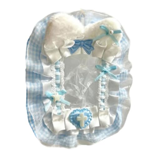 Photo Case Bows Design Photo Card Case Lace Storage Bag Bus Card Case Bows Protector Lace Photo Cover, A - color: A
