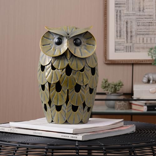 Owl Statue Animal Figurine Modern Sculpture Decor 9.4 Inch - size: Large