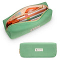 FINPAC Pencil Case, Corduroy Aesthetic Makeup Bag - color: Grass Green