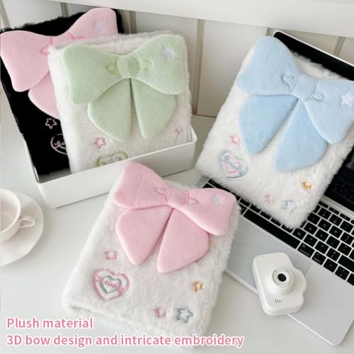 Cute Plush Photocard Binder with 20pcs Transparent Inner Pages A6 Kpop Photo Album Book Double-sided 4-Pocket Inside Pages 3-Inch Kpop Card Holder Pink - color: Pink