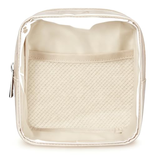WLLWOO Clear Makeup Bag Mini Cosmetic Pouch Travel Toiletry Organizer - color: 1pcs-Mini-Beige