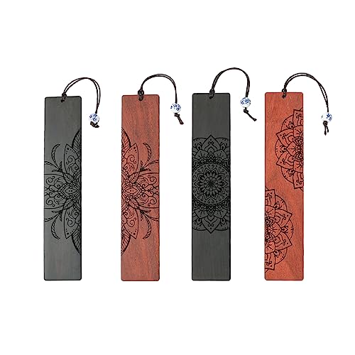4 pcs Book Marks Set, Boho Book Markers, Bookmarks for Men Women Book Lovers Bookworm (Mandala Set) - style: Mandala Set