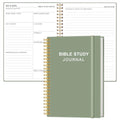 Heveboik Bible Study Journal – Church Notes Notebooks – Note Taking & Journaling Kit, 5.8" x 8.5", Green - color: Green