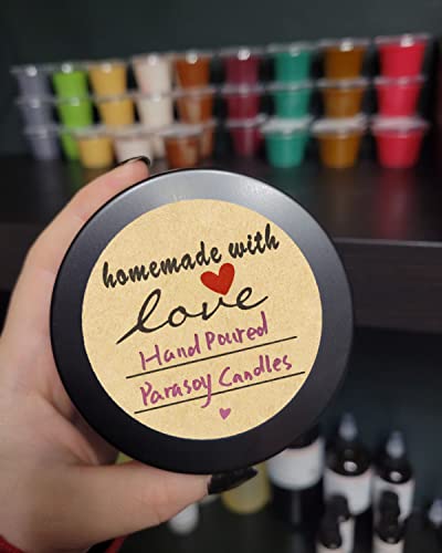 1.5" Homemade with Love Stickers, 500 Pcs Kraft Jar Canning Label Stickers for Baked Packaging, Cookie Bags, Fudge Containers, Store Owners, Crafts, Organizing, Price Tags - color: Homemade With Love, size: 1.5 inch