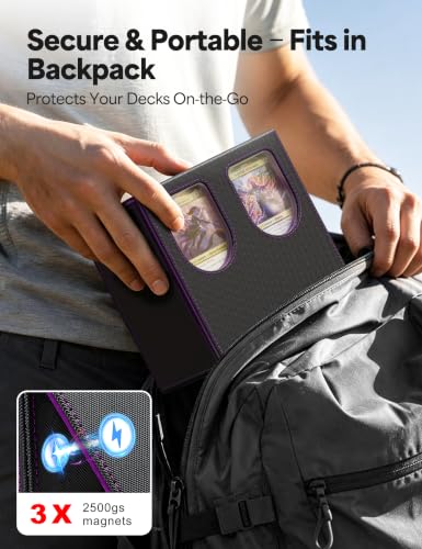 MTG Commander Deck Box (B-Black&Purple) - color: B-Black&Purple