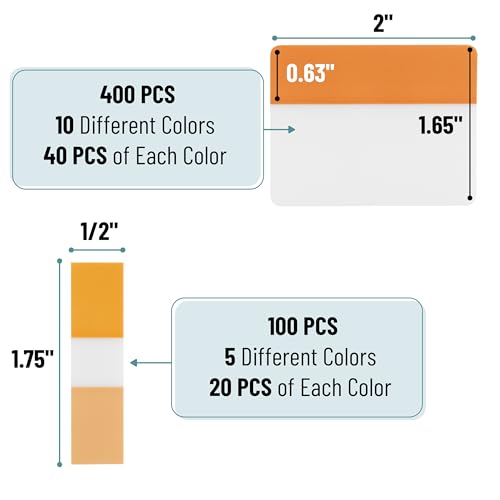 Mr. Pen- Sticky Index Tabs, 500 Pcs, 21 Sets, Vintage - color: Vintage