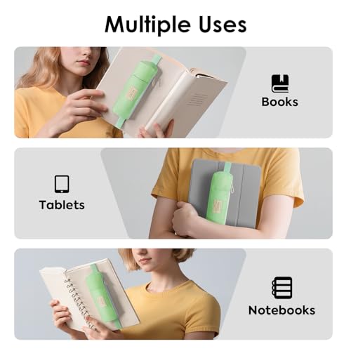 MoKo Elastic Pen Holder for Notebook, Adjustable Zipper Pouch, Green - color: Green