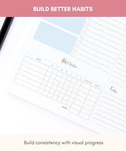 Lamare Weekly Planner Notepad – Premium Undated Weekly To Do List Notepad - color: Blue