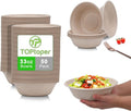 TOPtoper 33Oz 50Pack Large Paper Bowls, Disposable Bowls Bulk Leakproof and Microwave Safe for Hot or Cold Use (33 OZ) - size: 33 OZ