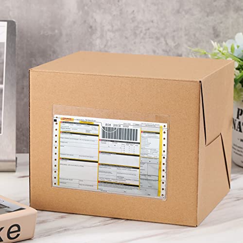 Chinco 30 Pcs Self Adhesive Clear Index Card Pockets,9.9 x 7 Inches - size: 9.9 x 7 Inches