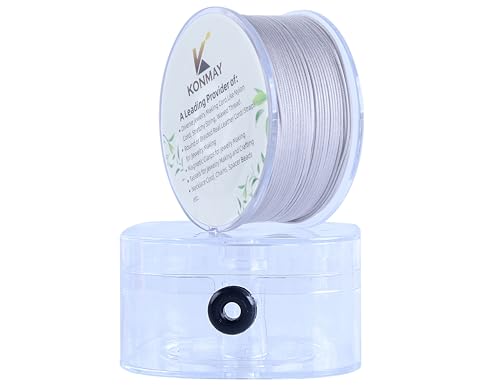 KONMAY 0.8mm Grey Nylon Bracelet String for Dream Catchers & Suncatchers - color: Gray, size: Braided 0.8mm