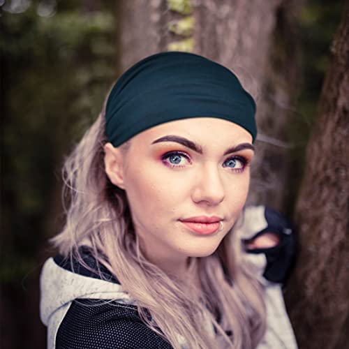 YONUF Wide Headbands for Women, 4 Pack Boho Knotted Head Bands Daily Wear - color: White, Gray, Red, Blue