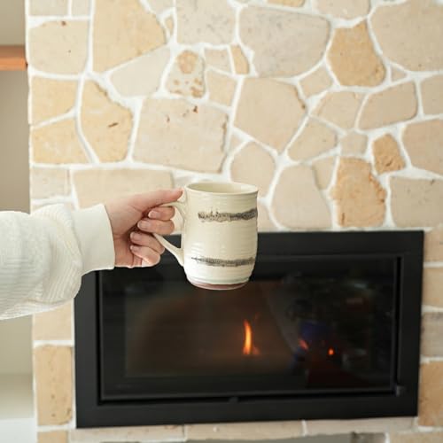 Bosmarlin Extra Large Ceramic Coffee Mug, 23 Oz, Dishwasher and Microwave Safe, Oversized Big Tea Cup for Office and Home (Beige, 1) - color: Beige