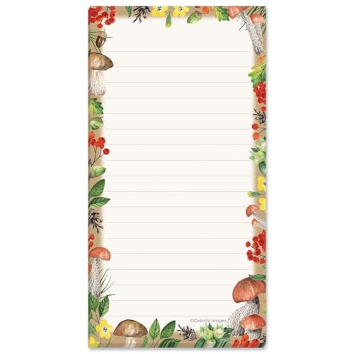 Current Mushroom Patch Memo Pads - Set of 2, 60-Sheet Pads, 3 1/2 x 6 Inches, Memo Pad, Shopping List, to-Do Notes, Office Organizer
