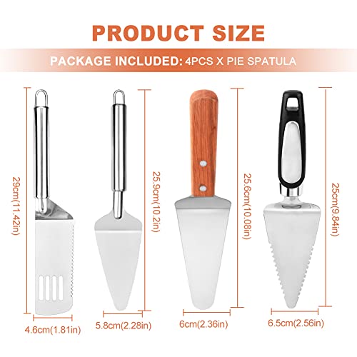 Pie Server Set, 4 Piece Cake Pizza and Dessert Serving Spatulas