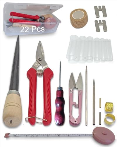 Upgrade 22Pcs Basket Weaving Tools Kit Supplies for Pine Needle Beginners