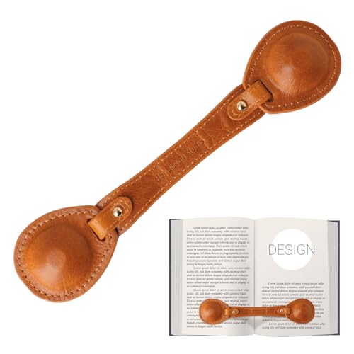 Leather Weighted Book Page Holder for Women Men, Book Weight Page Holder for Book Lovers, Book Accessories Gift for Reading Lovers (Brown) - color: 03-brown