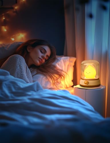 WANIDEA Night Light, Cute Night Light for Kids 2 Pack (Yellow and Green) - color: Flame Yellow and Green
