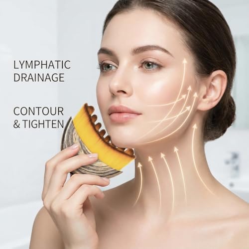 2026 New Lymphatic Contour Face Brush,Contour Face Brush,Lymphatic Drainage Massager,Ergonomically Designed,Fit The Skin Precisely,for Chin & Jawline Sculpting (1 Pcs) - color: 1 Pcs