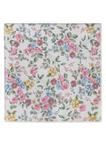 Luckyvestir Floral Pocket Squares for Men Cotton Flower Handkerchief Formal Wedding Party Graduation - color: White Pink