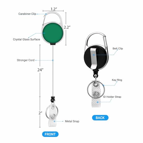 ID Badge Holder Green Badge Holder with Lanyard Badge Holder for Workplaces Events Schools - color: Green