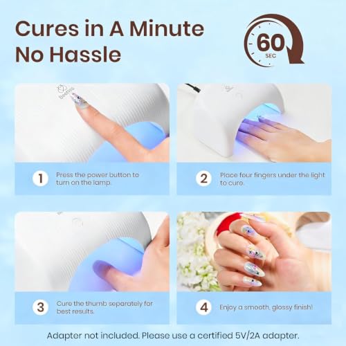 Beetles 32 Colors Gel Nail Kit with U V Light -54 Pcs Gel Polish Kit - color: C-Four Seasons Glow