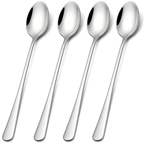 Iced Tea Spoons Set of 4, 7.7-Inch Long Handle Pointed Bar Cocktail Stirrer