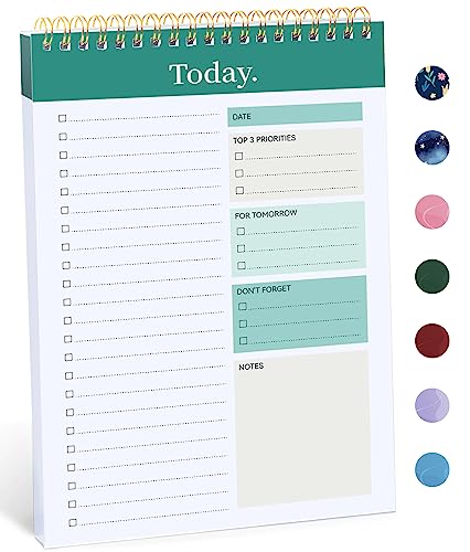 Taja To Do List Notepad, Undated Daily Planner for Work and Goal Setting - color: a-Greenery Sway, size: 1 Pack