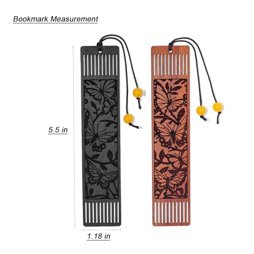 Butterfly Bookmark,Bookmarks Aesthetic Wooden Book Markers for Women, Butterfly Gifts for Women Book Lover Gifts for Women (Hollow Butterfly) - style: Hollow Butterfly