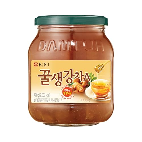 Damtuh Korean Honey Ginger Tea, Ginger Preserve, 1.7 lb Glass Jar - size: 1.7 Pound (Pack of 1)