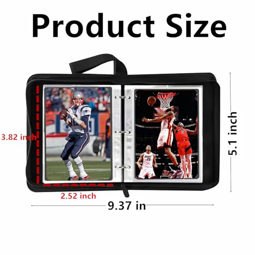 Mini Card Binder 1-Pocket - Super Lightweight Zipper Binder Holds 80+ Trading Cards, Top Loading Collectible Album for TCG, MTG, Sports & Game Cards, Portable Gift for Girls & Collectors (Red) - color: Red