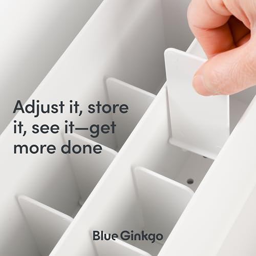 BLUE GINKGO Desk Organizer, Office Supplies, White, Made in Korea - color: White, size: ORGANIZER