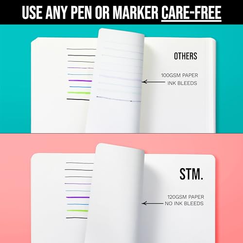Lined Journal Notebook for writing | Ruled 150 pages, 120gsm Thick Paper with Sticky Notes,pen loop, elastic band, leather hard cover | Scribbles That Matter A5 journals for writing, 5.75x8.2 inches - color: Brown