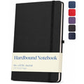Eccolo Cool Jazz Hardbound Writing Journal, 192-Page Lined Paper, Lay-Flat - color: Black, size: Medium - (6-x-8.5 Inches)