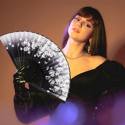 Yulejo 20 Pcs 8.27" Japanese Fan Chinese Folding Hand Fans with Tassels - style: Fresh Style