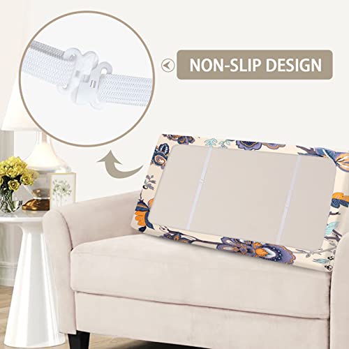 SearchI Stretch Printed Sofa Couch Cushion Covers Replacement Chair Cushion Slipcovers Sofa Seat Cover Furniture Protector Sofa Slipcover Soft with Elastic Bottom(Medium, Flower Pattern) - color: Flower Pattern, size: Medium