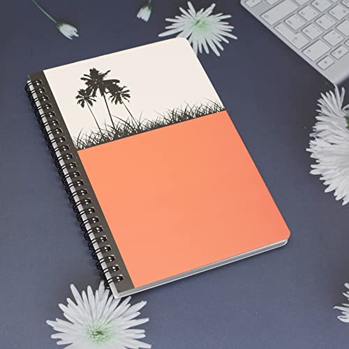 Yansanido Spiral Notebook, 4 Pcs A5 Thick Tree Design Hardcover 8mm Ruled 4 Color 80 Sheets -160 Pages Journals for Study and Notes (Tree) - style: Tree