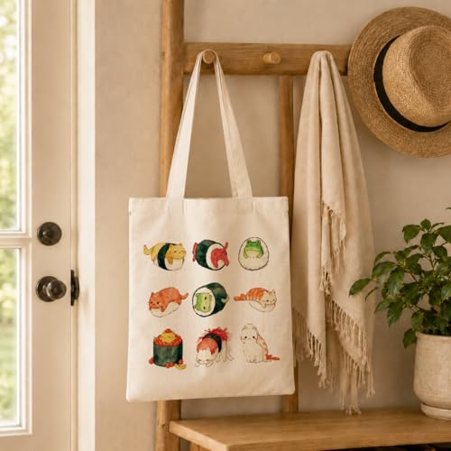 Funny Canvas Tote Bag, Reusable Shoulder Grocery Bag, Holiday Gift Bags for Friends, 13.7x15.7 inch - color: Style 10