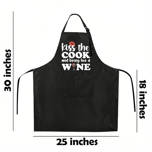 Funny Black Apron with Pockets for Man,Dad,Husband,Father in Law,Chef Daddy Women Grilling Apron BBQ Cooking Gifts - color: Apron-7