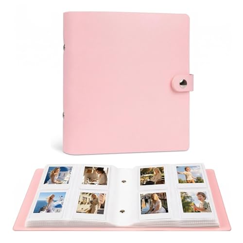 Ruibytree 320 Pockets Album for Instax Mini & Polaroid 2x3" Pictures, Pink - color: Pink