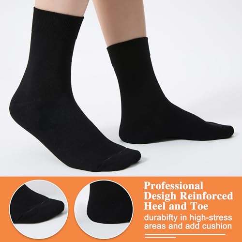 ATBITER Women Thin Cotton Crew Socks,Ankle Bootie Casual Dress Socks 6Pairs - color: 6 Pairs Cute Color, size: 9-11